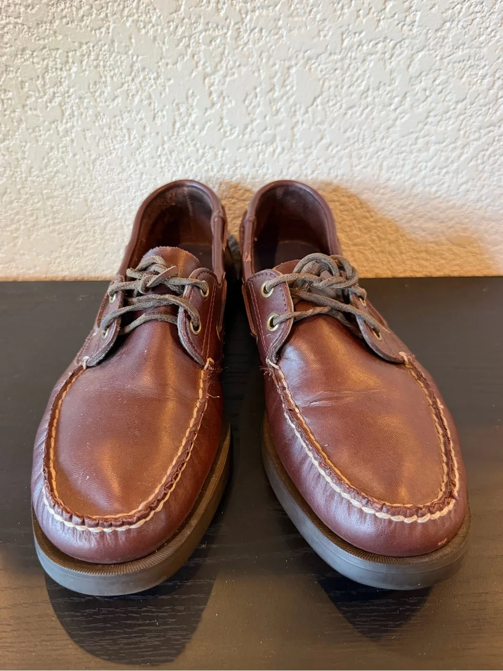 Polo Sport Ralph Lauren Brown Leather Boat Shoes